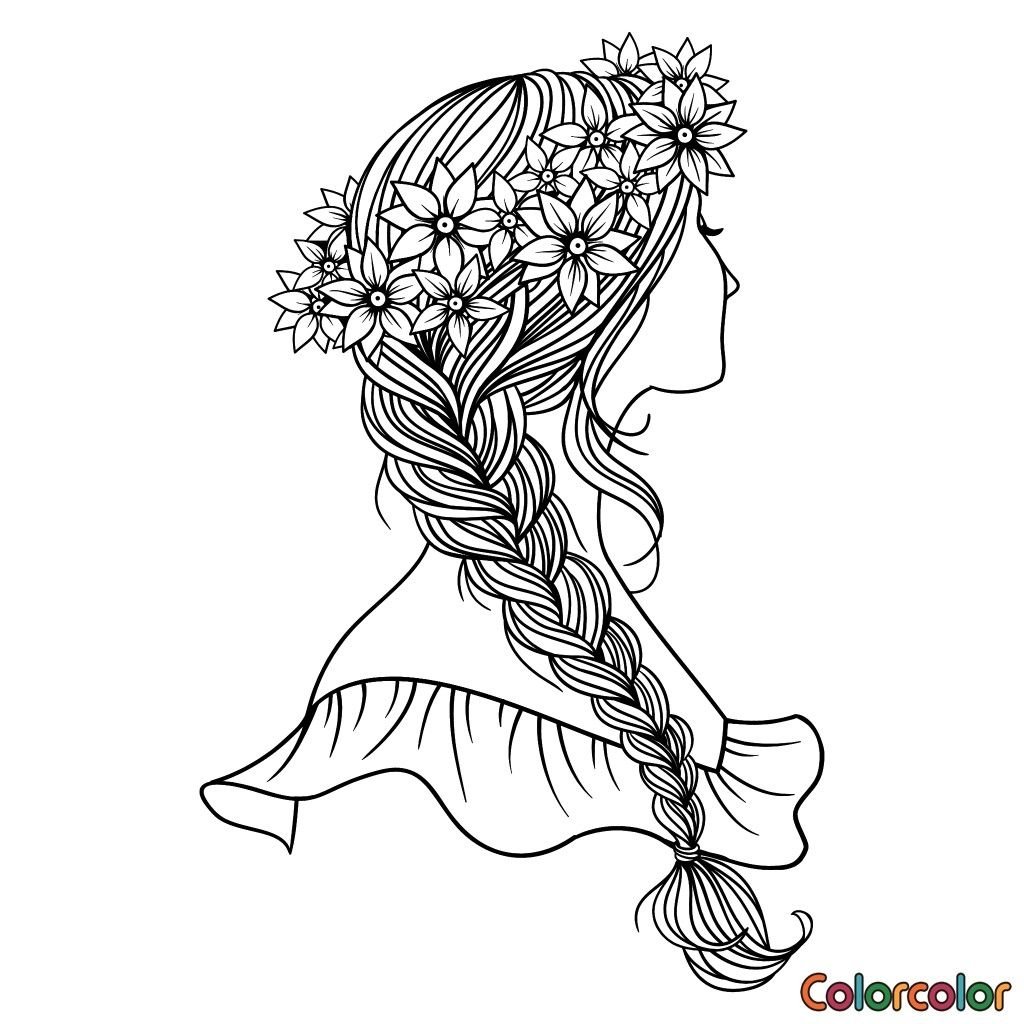 Волосы раскраска