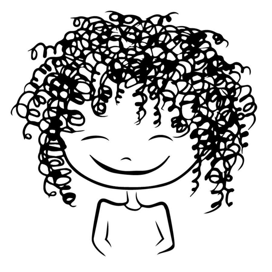 Эскиз прически с завитыми волосами