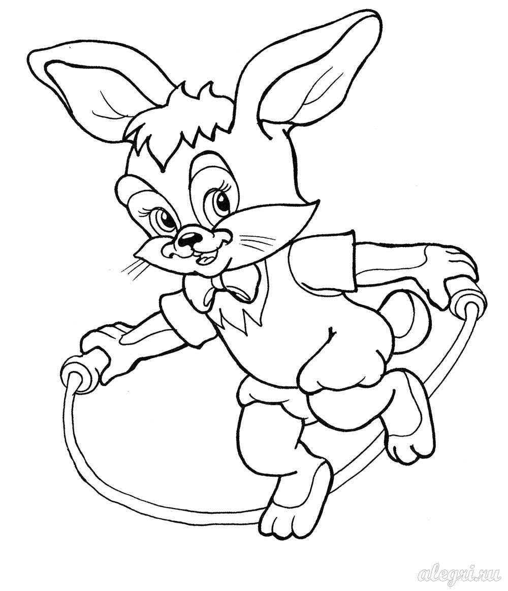 Зверята спортсмены раскраски