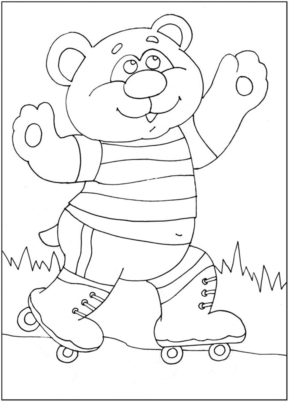 Раскраска спорт для малышей