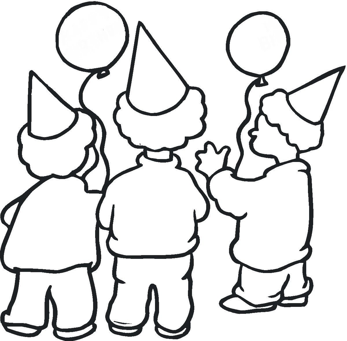 Колпачок именинника для раскрашивания