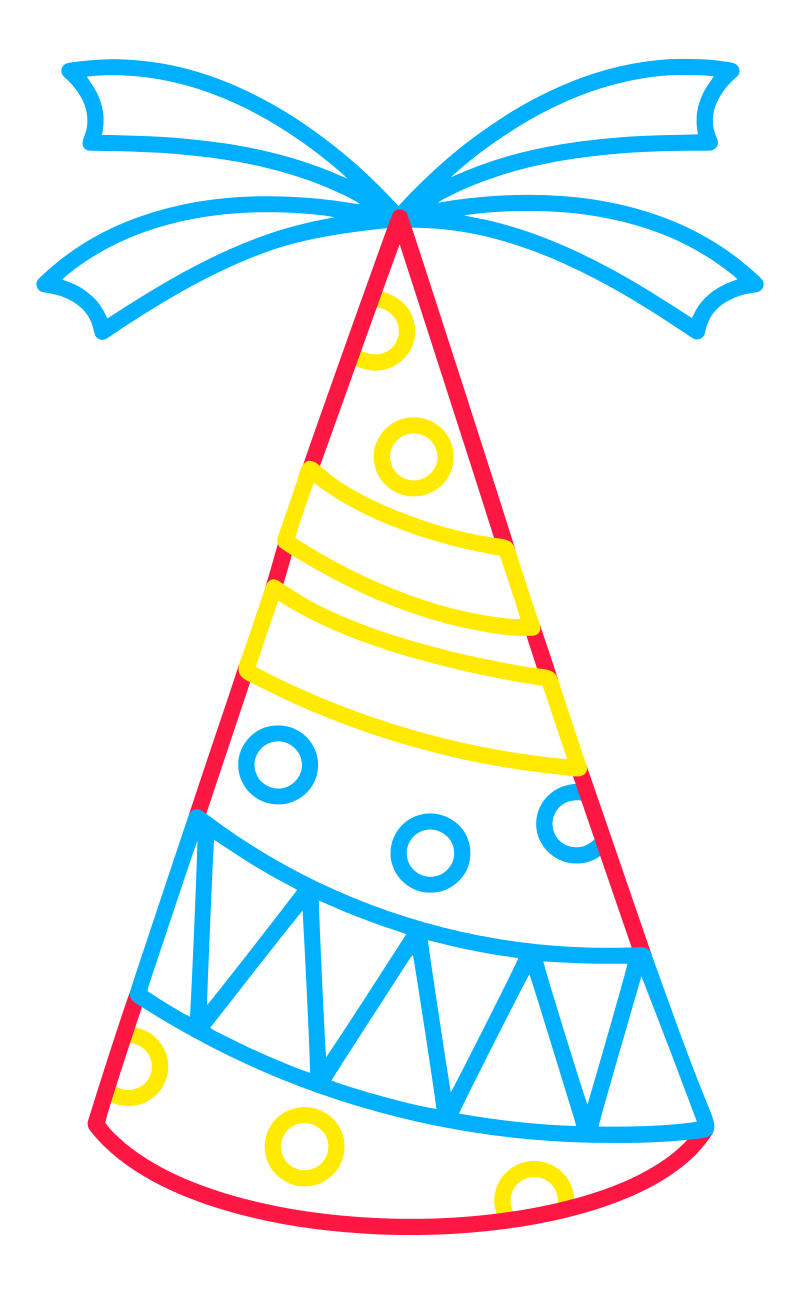 Праздничный колпак раскраска