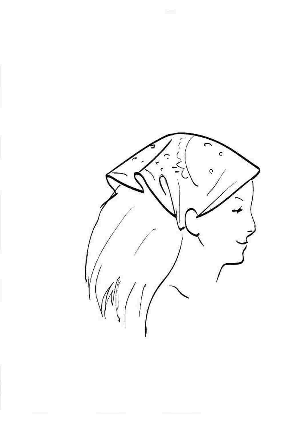 Платок на голове эскиз