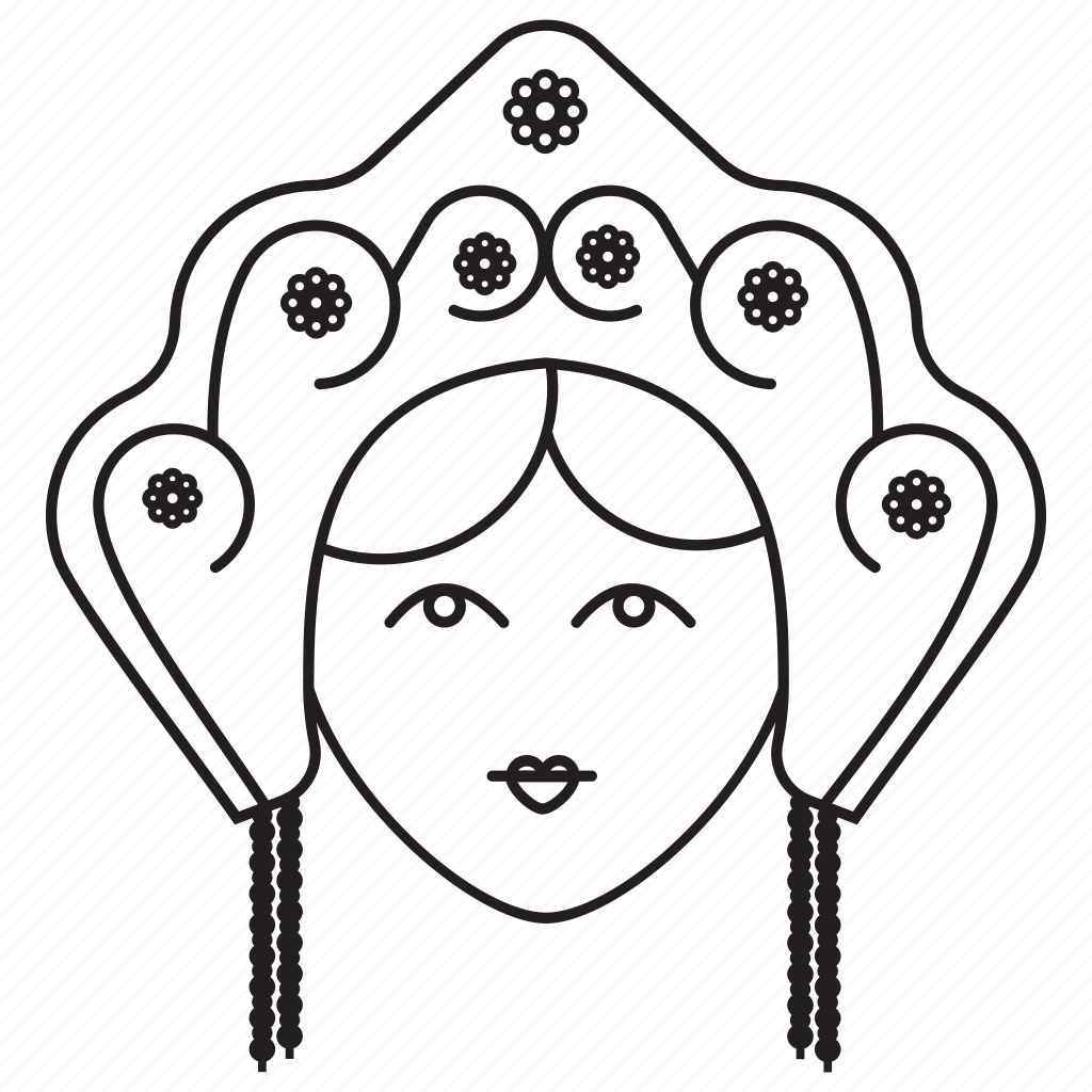 Кокошник раскраска