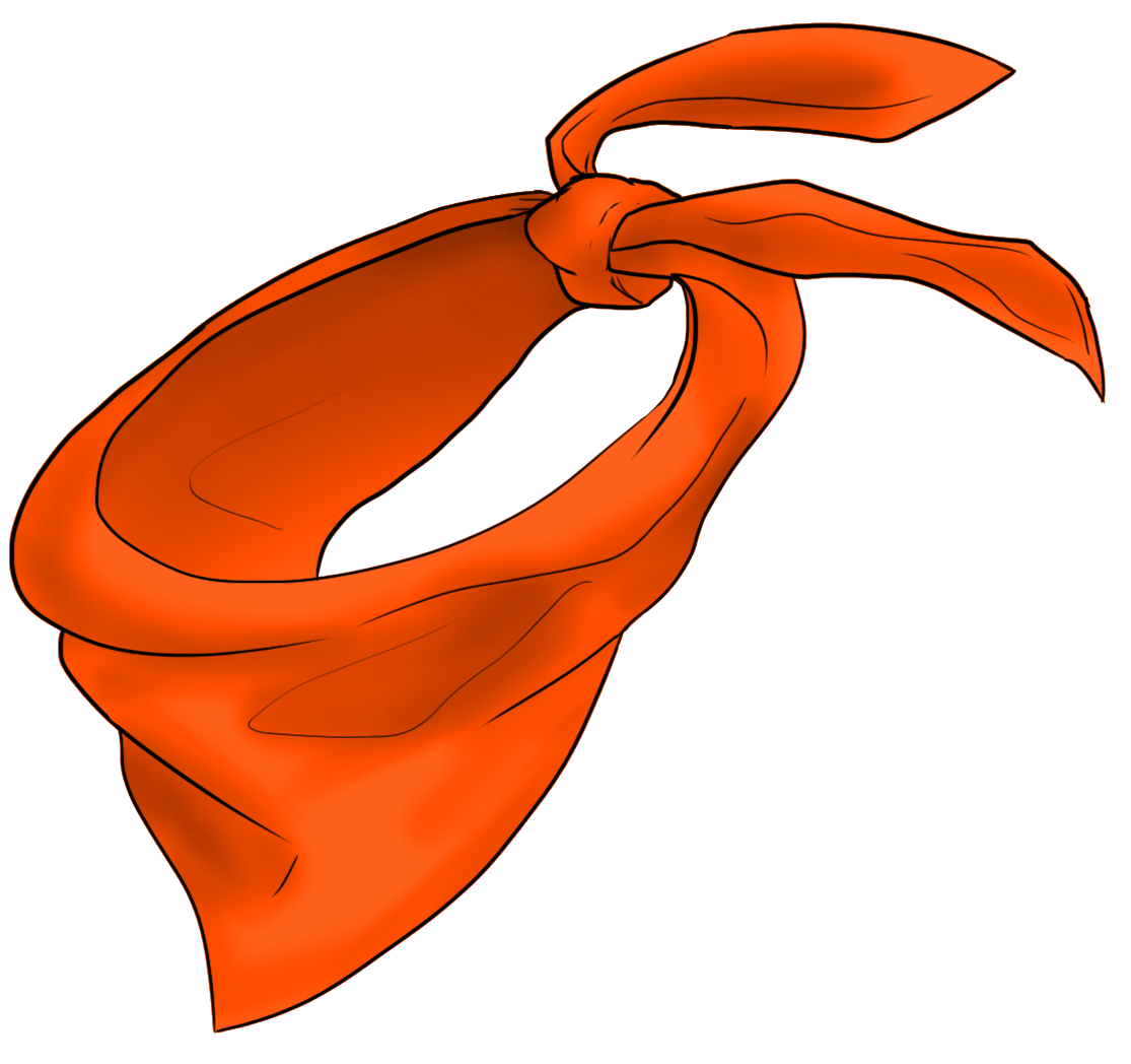 Шарф бандана оранжевая