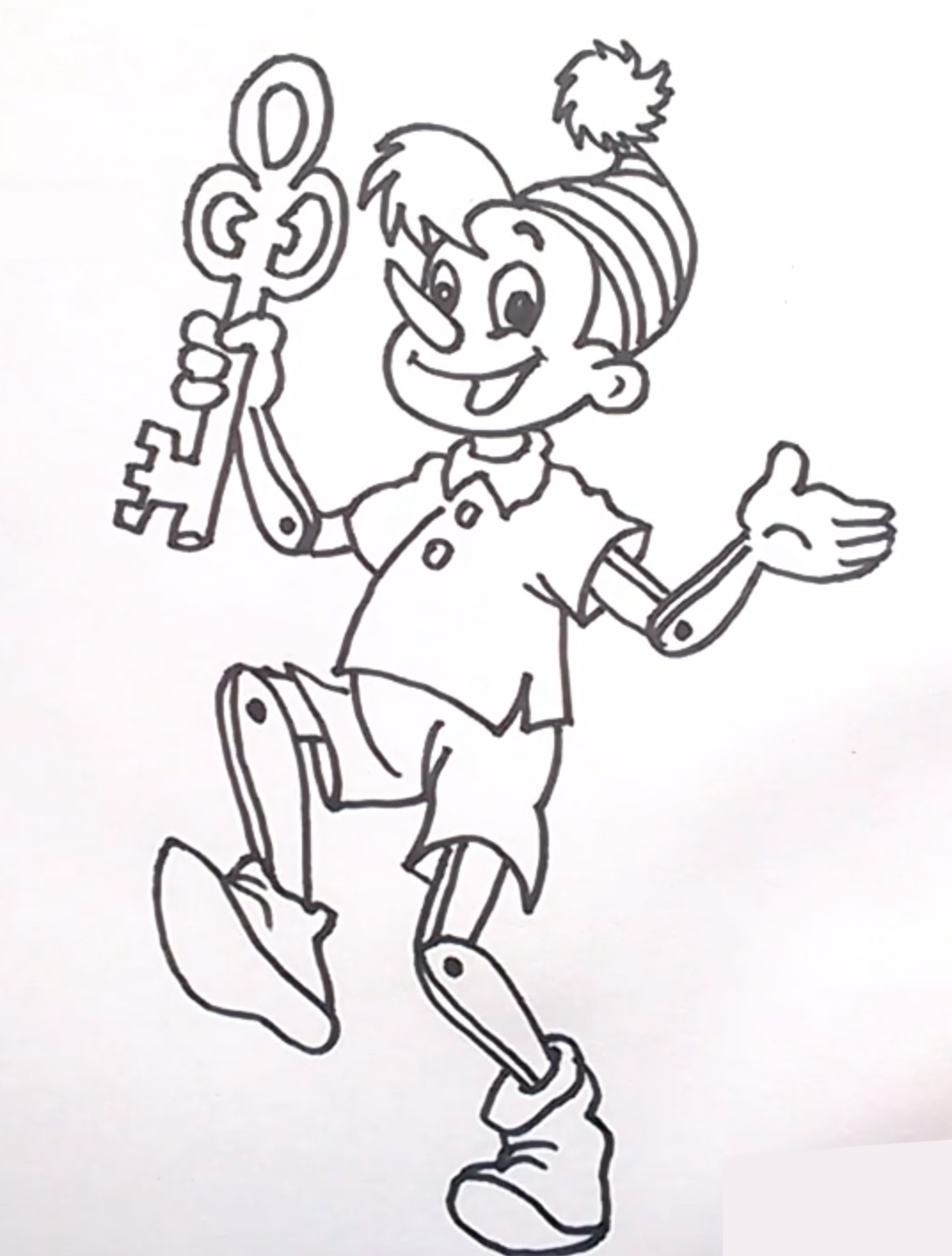 Пиноккио раскраска для детей