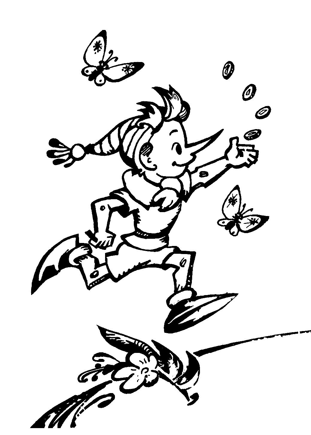 Раскраска. Пиноккио