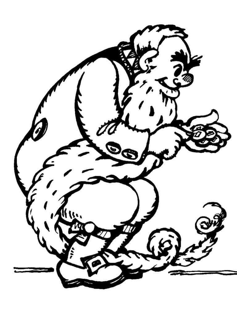 Буратино. Раскраска.