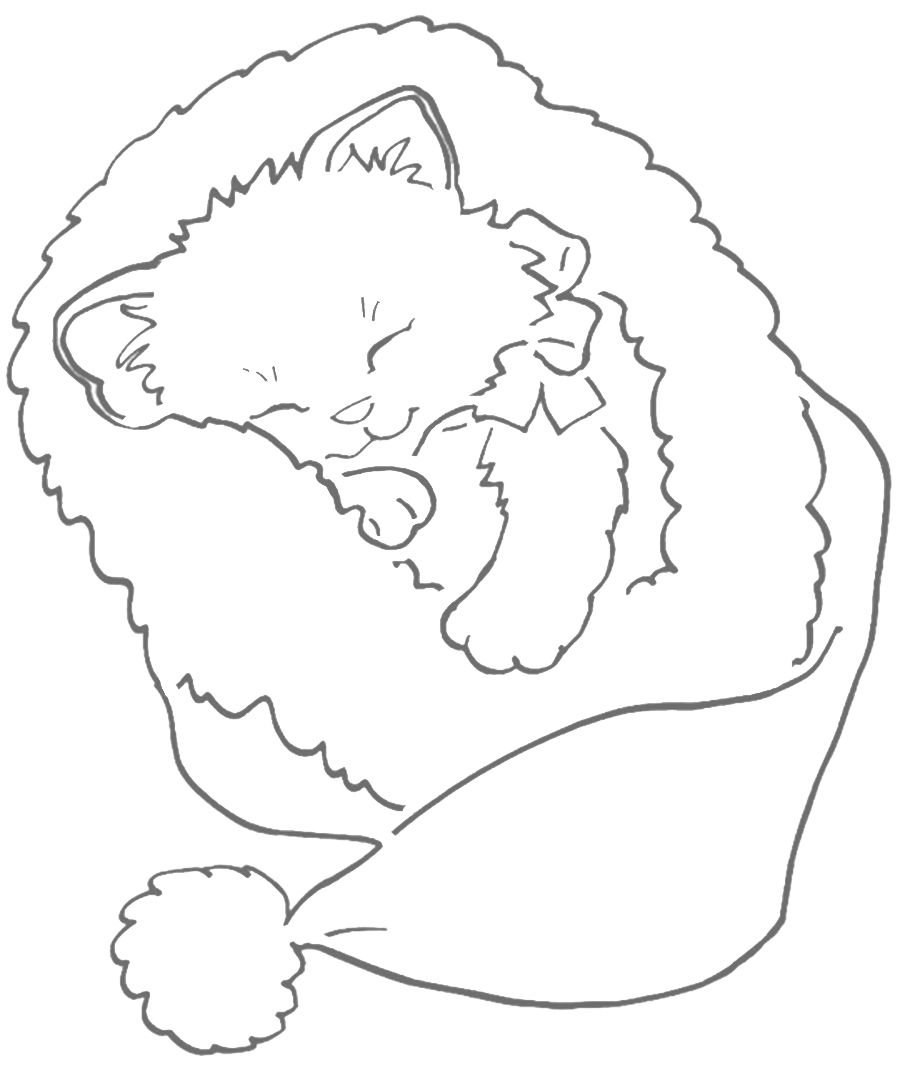 Раскраска котята в корзинке