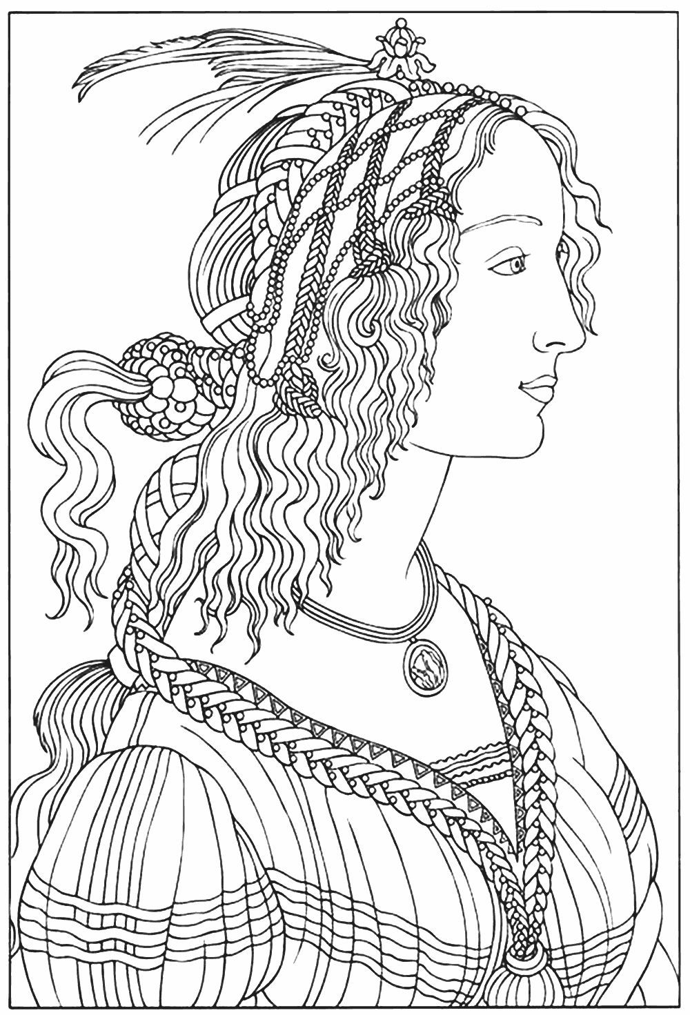 Мона Лиза Леонардо да Винчи раскраска