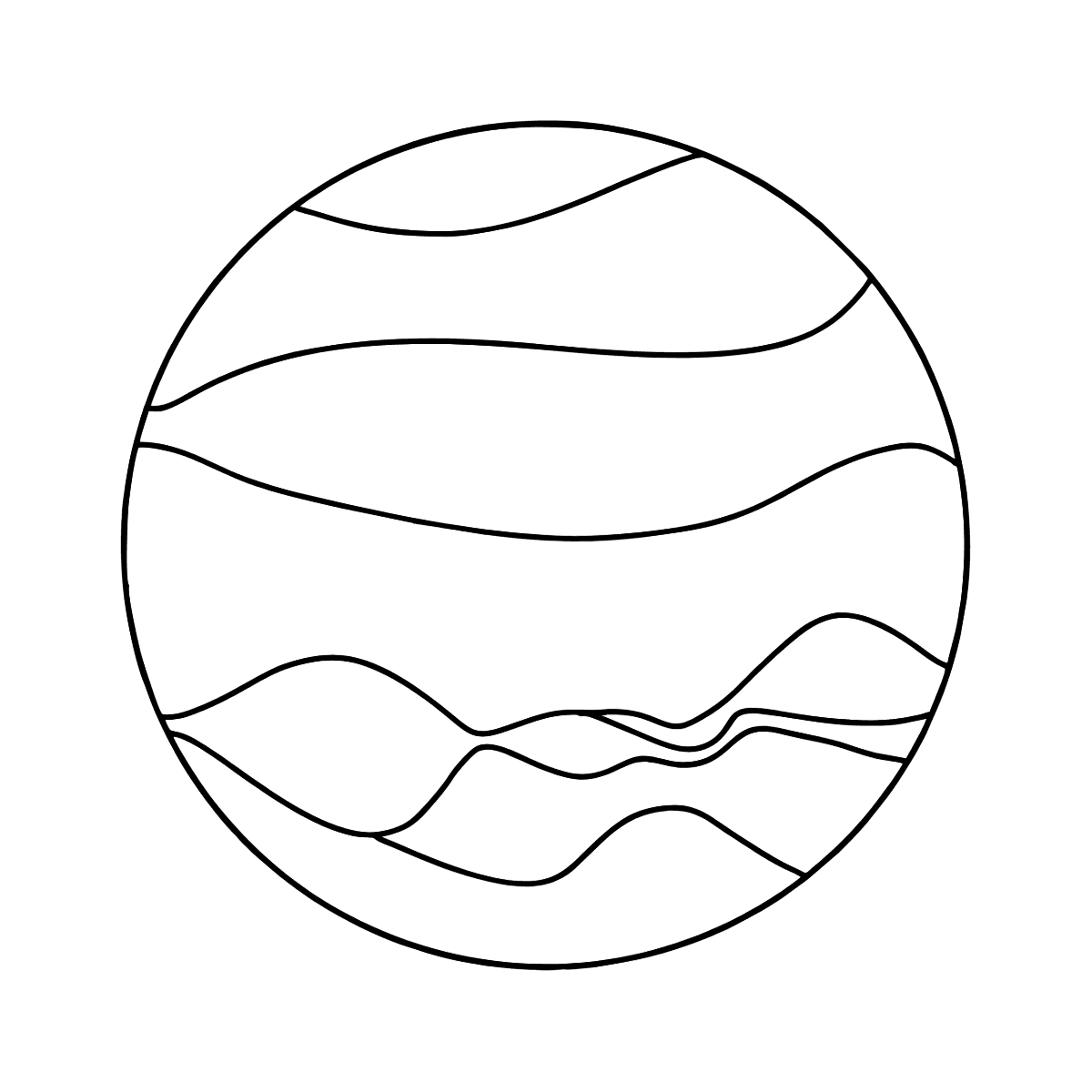 Планета Нептун раскраска для детей