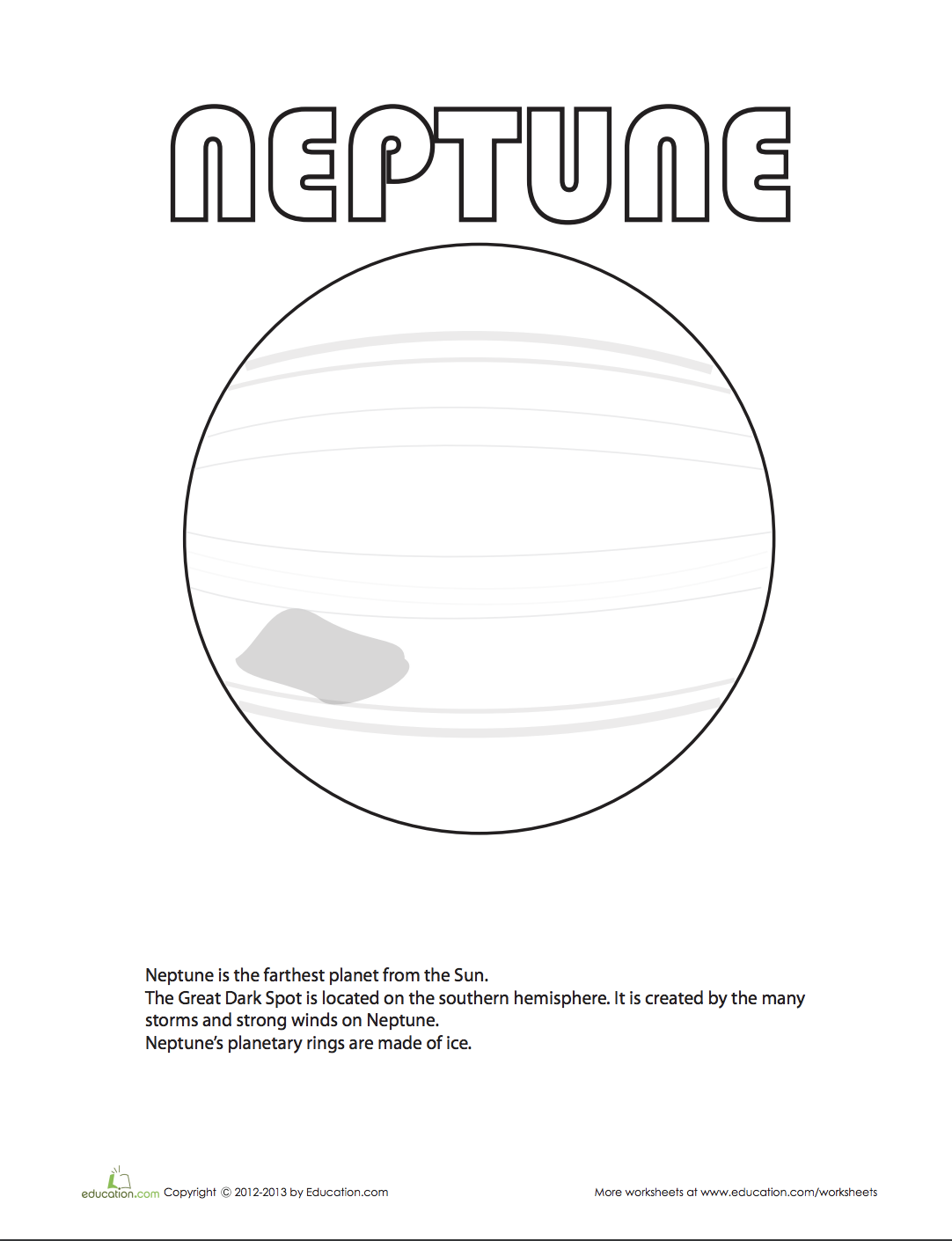 Планета Нептун раскраска