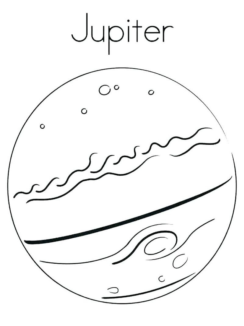 Раскраски планеты солнечной системы для детей Юпитер