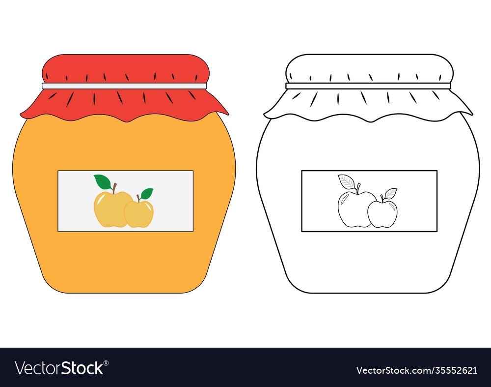 Банка варенья раскраска