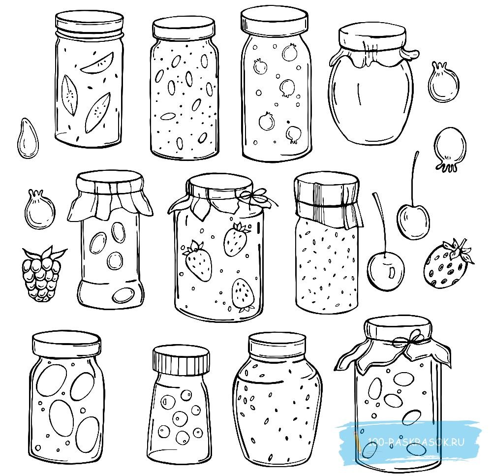 Баночка раскраска