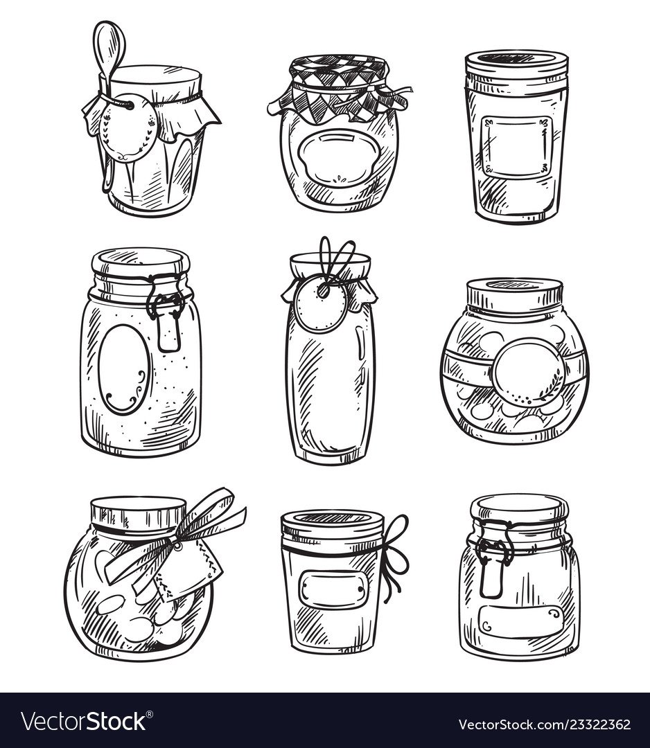 Банка варенья раскраска