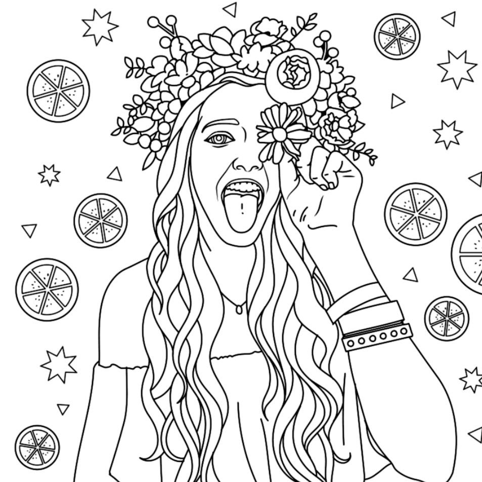 Раскраски в стиле хиппи