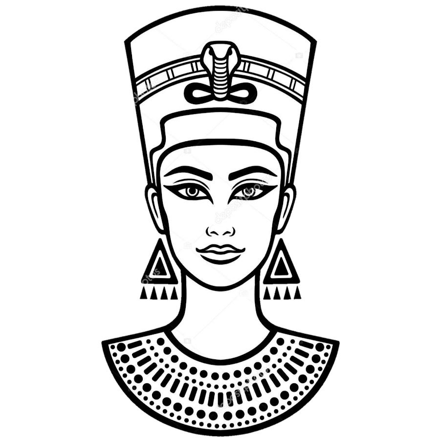 Нефертити царица Египта рисунок