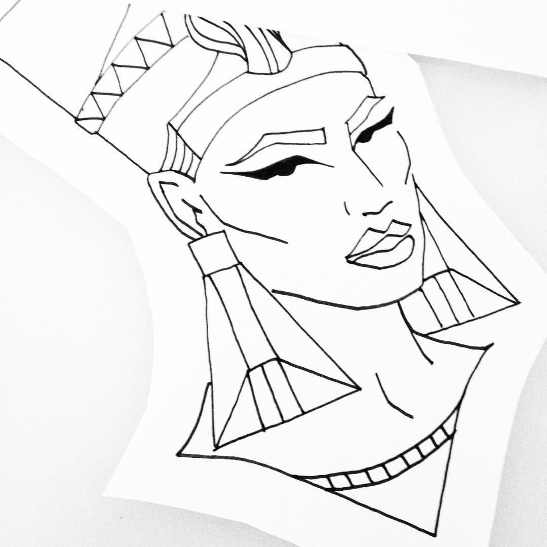 Эскизы Клеопатра и Нефертити