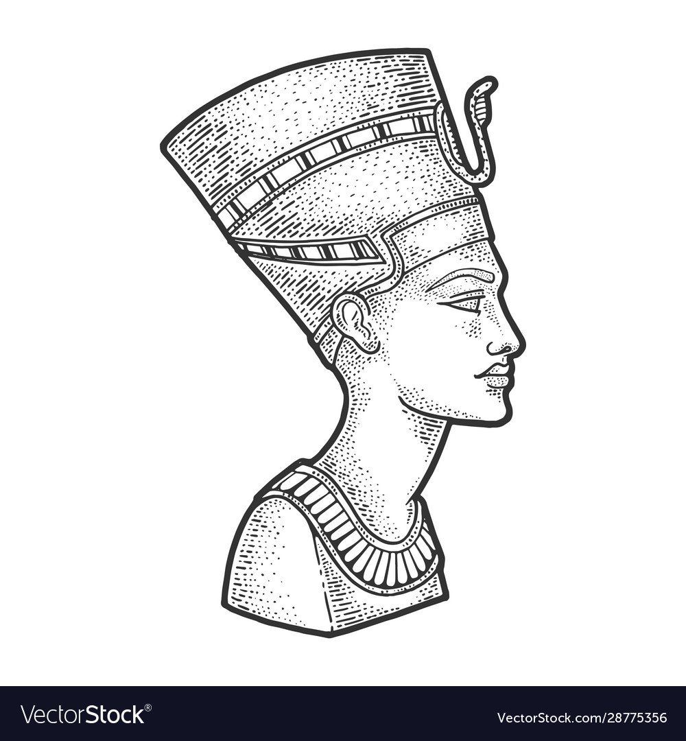 Нефертити рисунок карандашом
