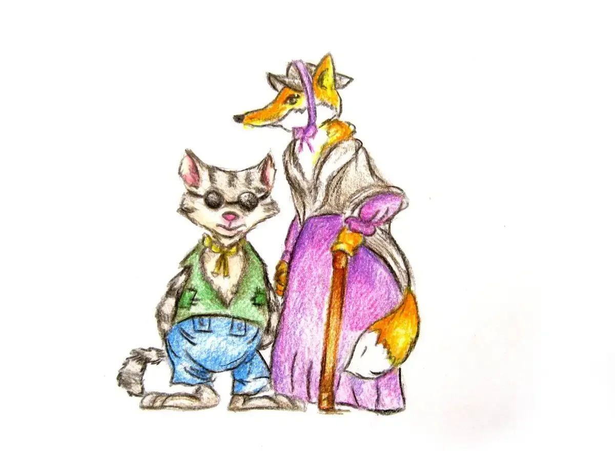 Лиса Алиса и кот Базилио раскраска