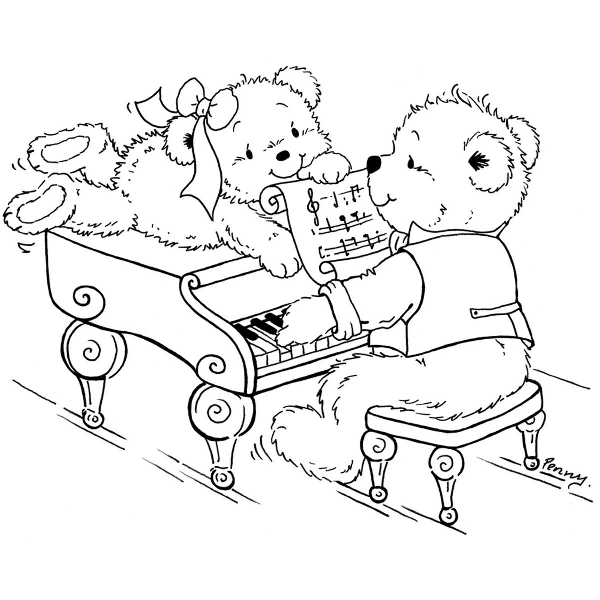 Музыкальные раскраски для детей