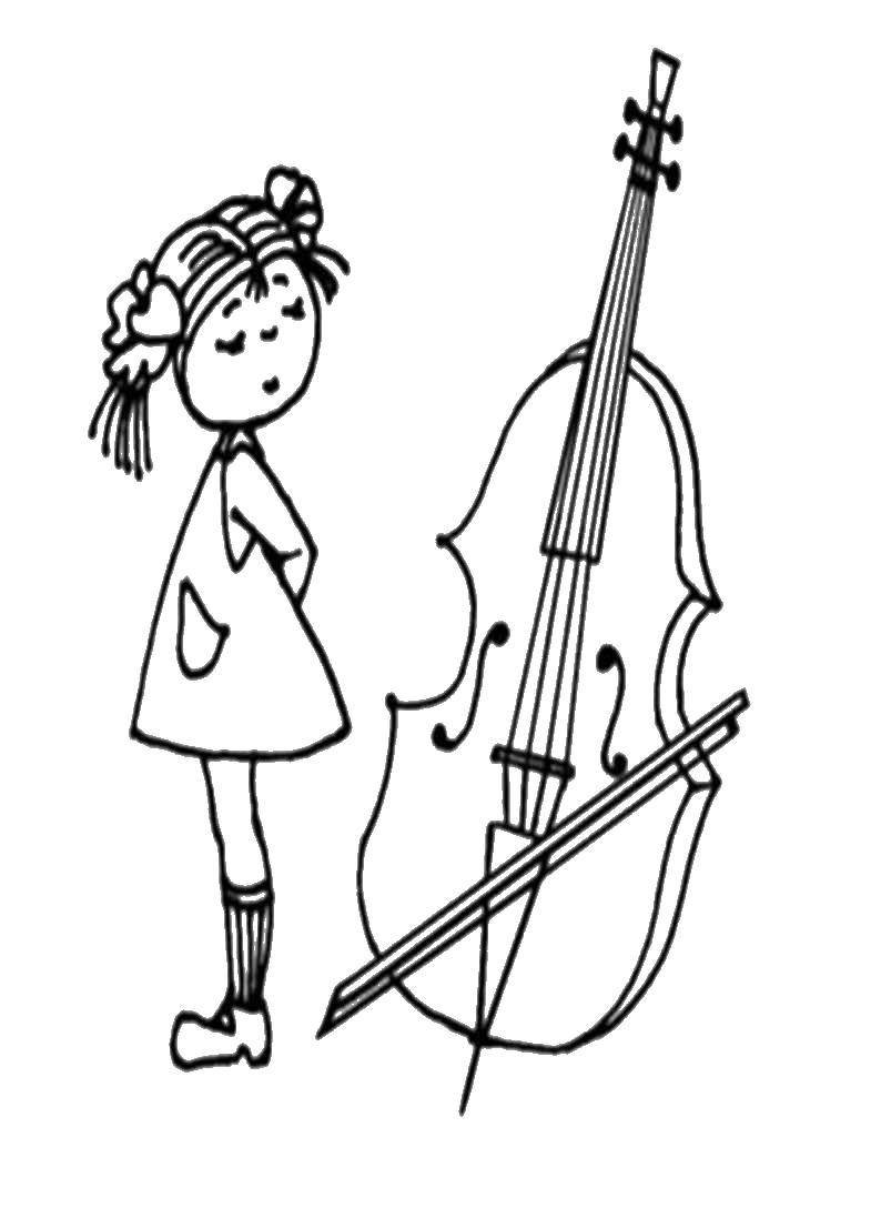 Скрипка раскраска