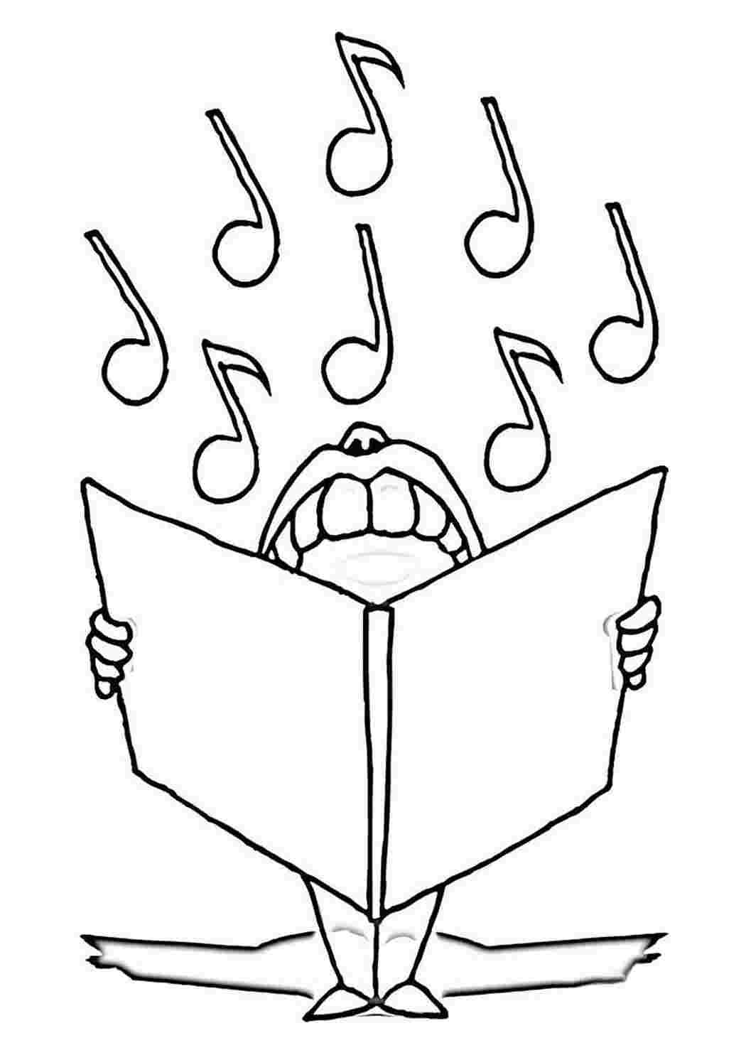 Раскраска нотки для детей