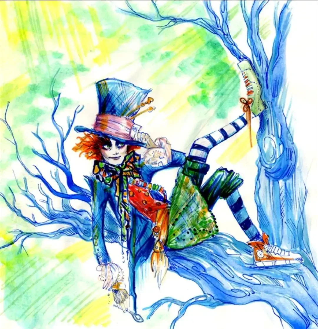 Шляпник из Алисы в стране чудес рисунок
