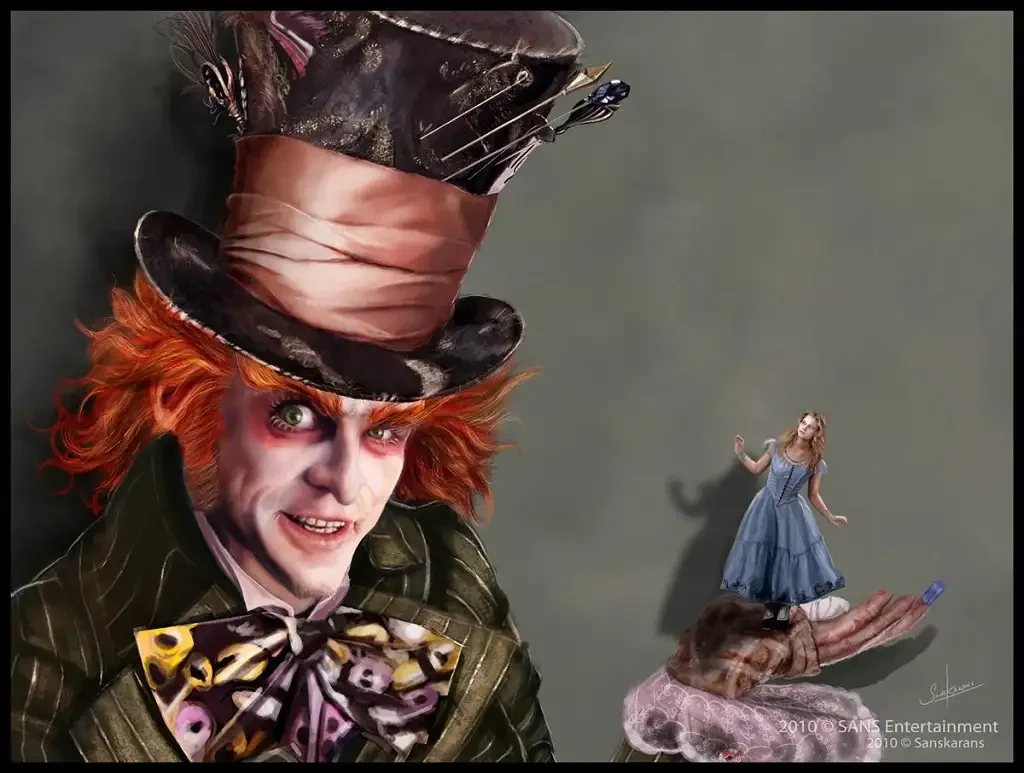 Алиса в стране чудес тим Бертон Шляпник