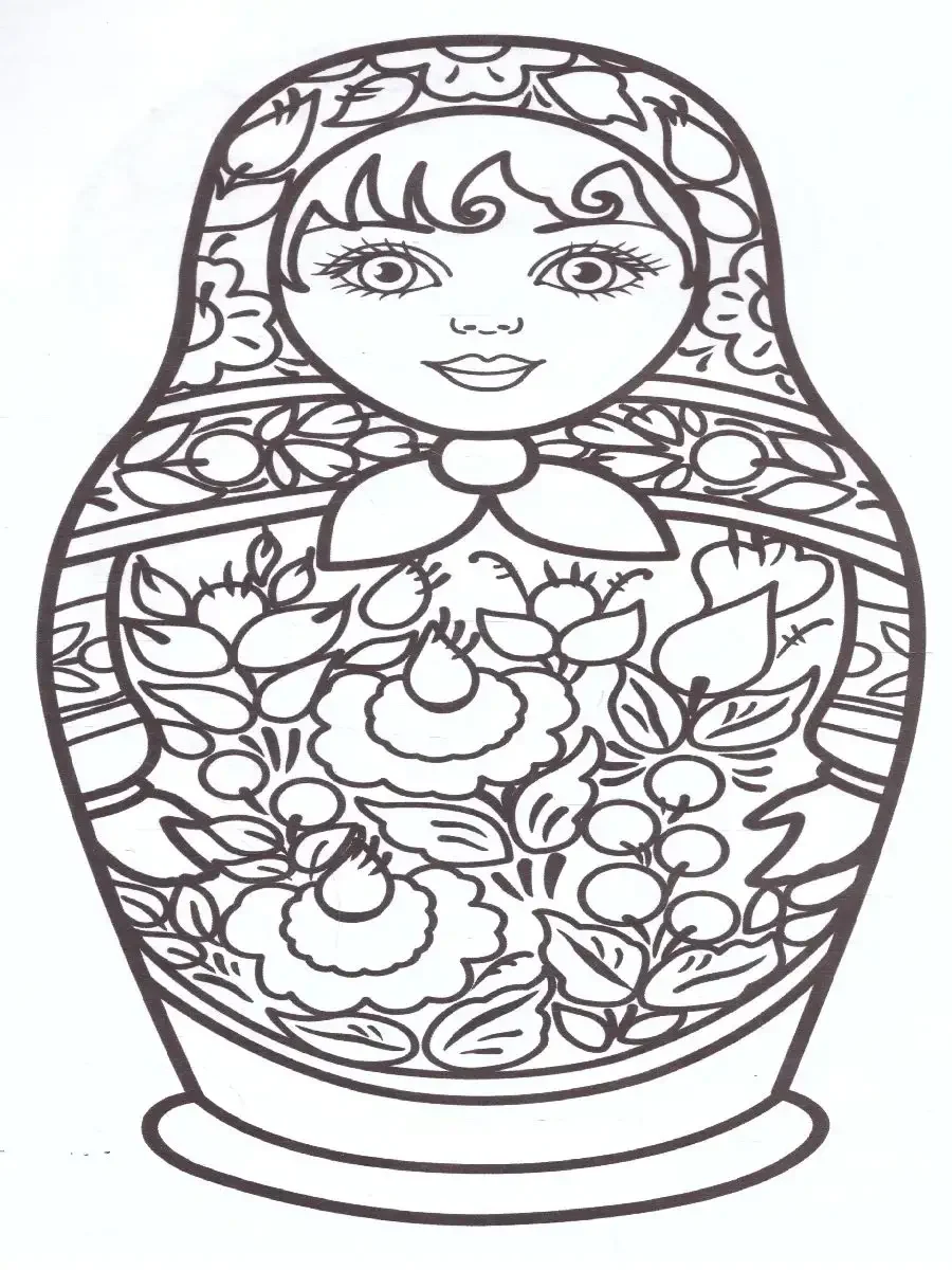 Урало-Сибирская роспись раскраска