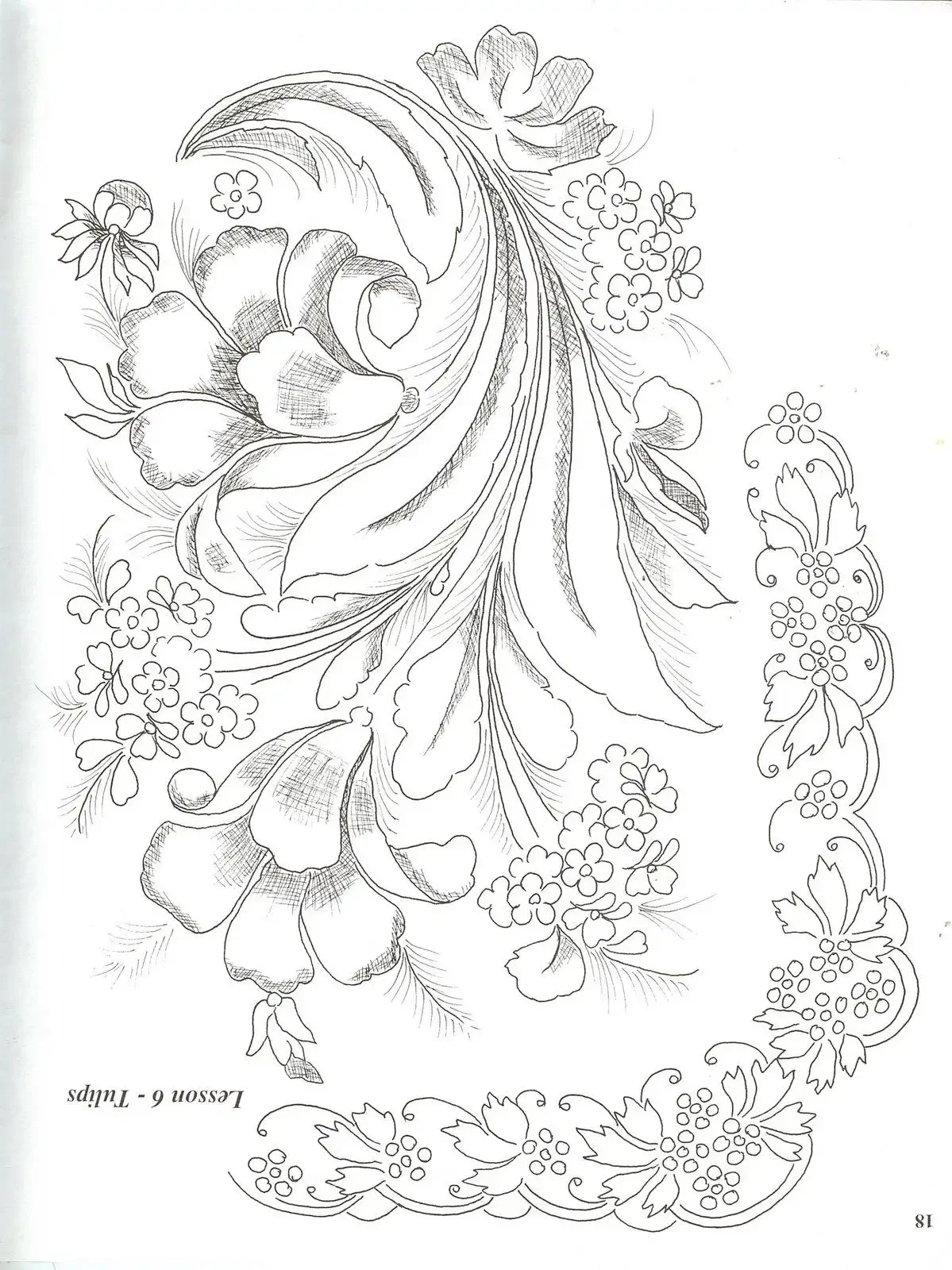 Урало-Сибирская роспись раскраска