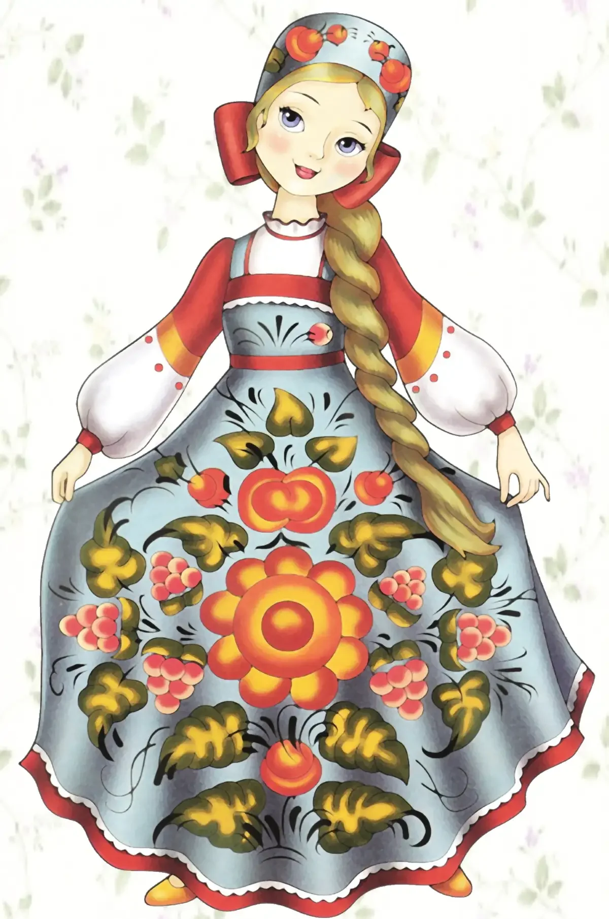 Русская красавица раскраска