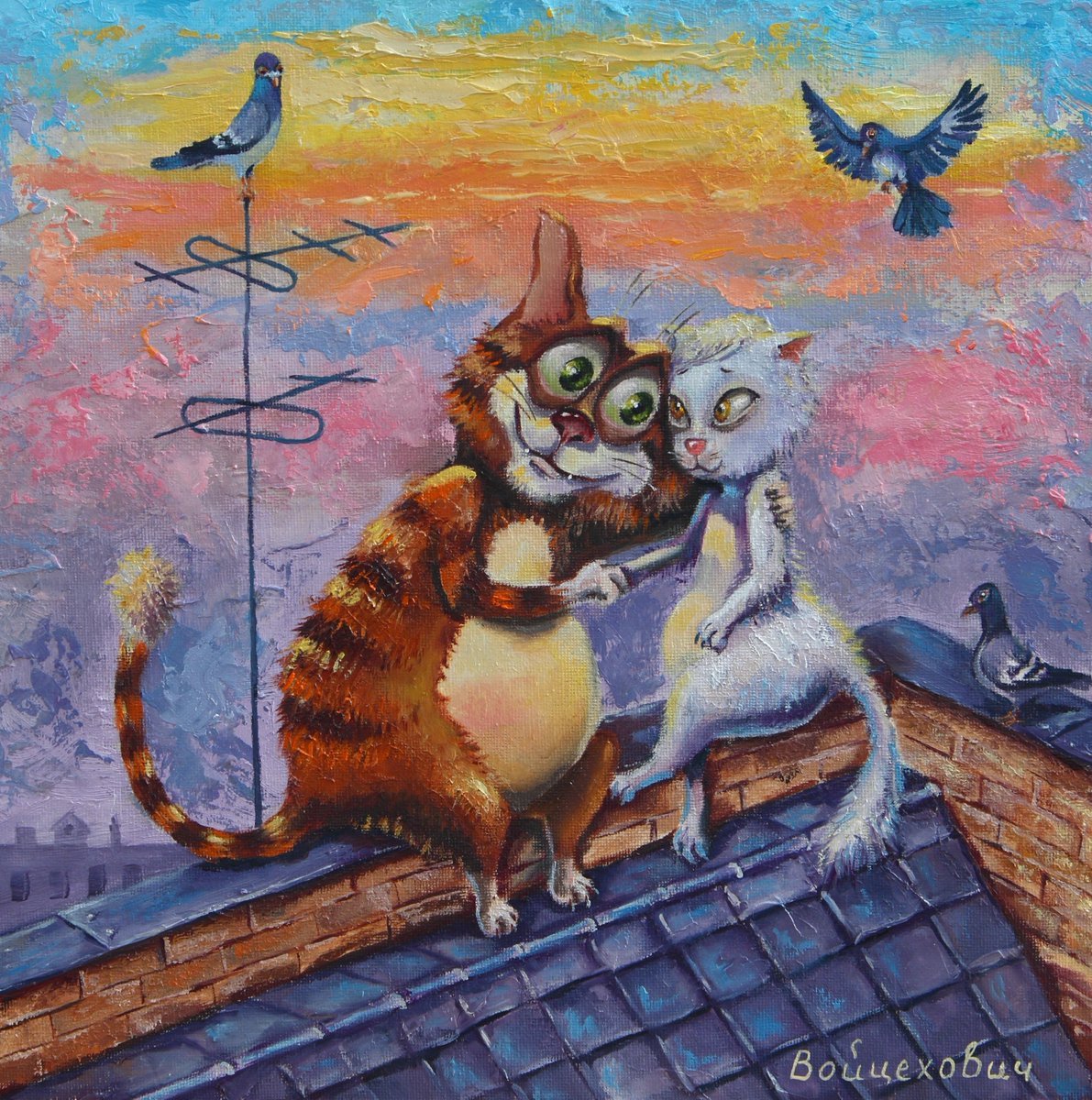 Войцехович Оксана коты картины