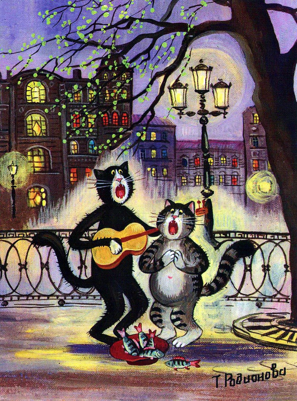 Коты Петербурга художник Татьяна Родионова