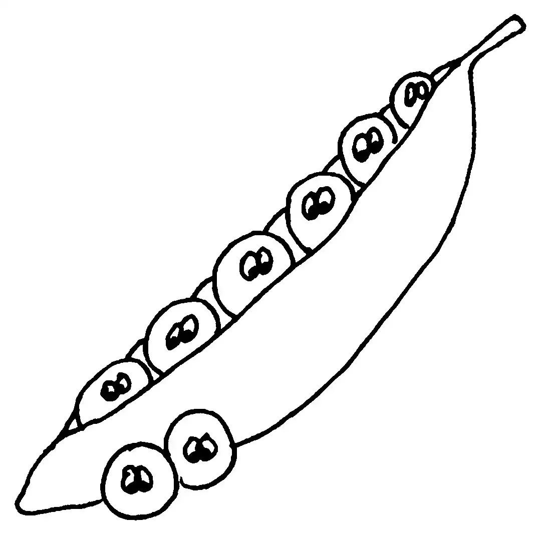 Горох раскраска