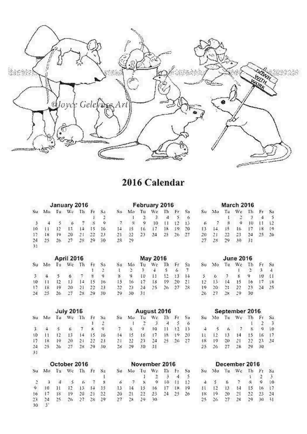 Календарик для ежедневника