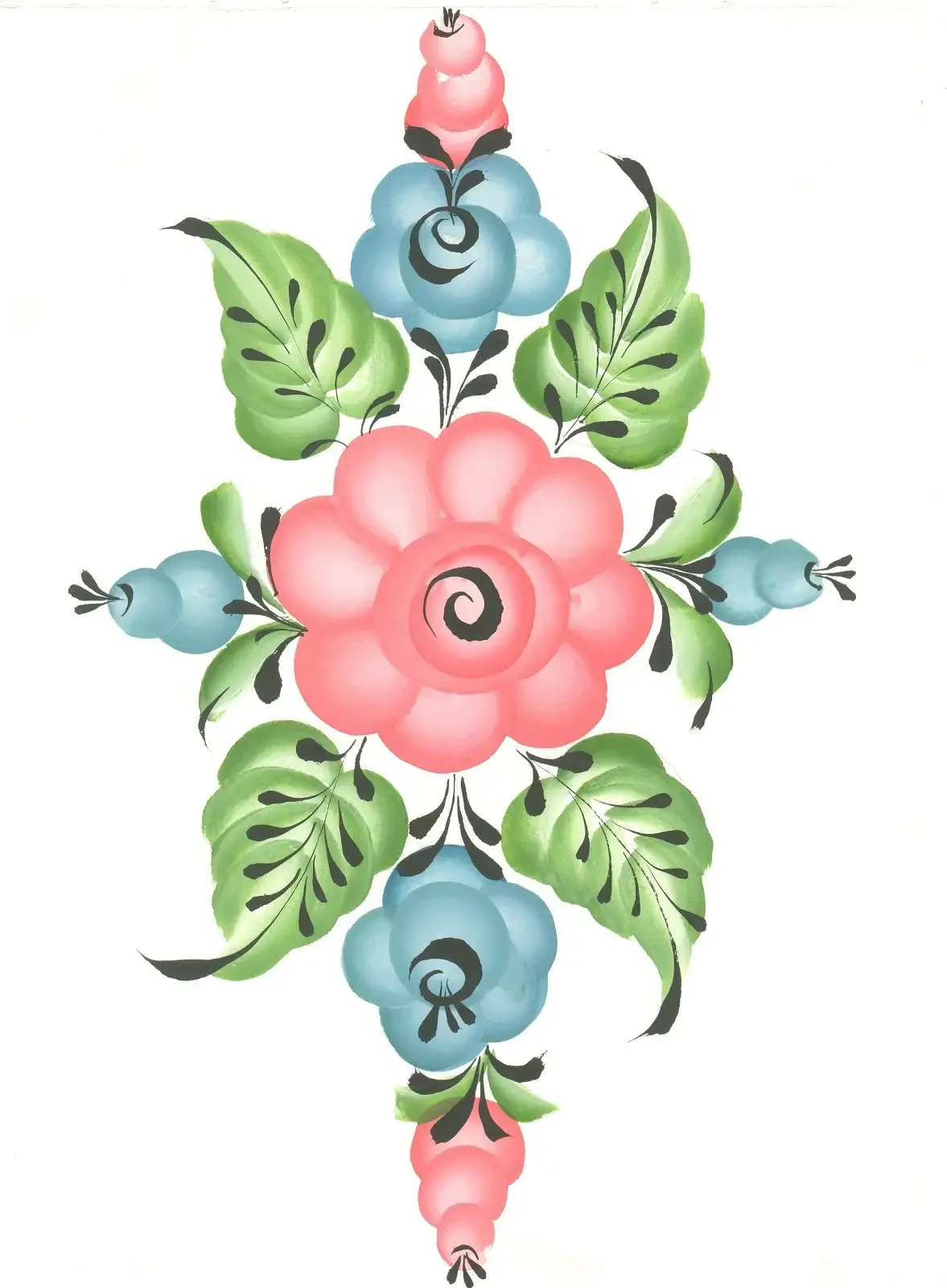 Гжель раскраска для детей