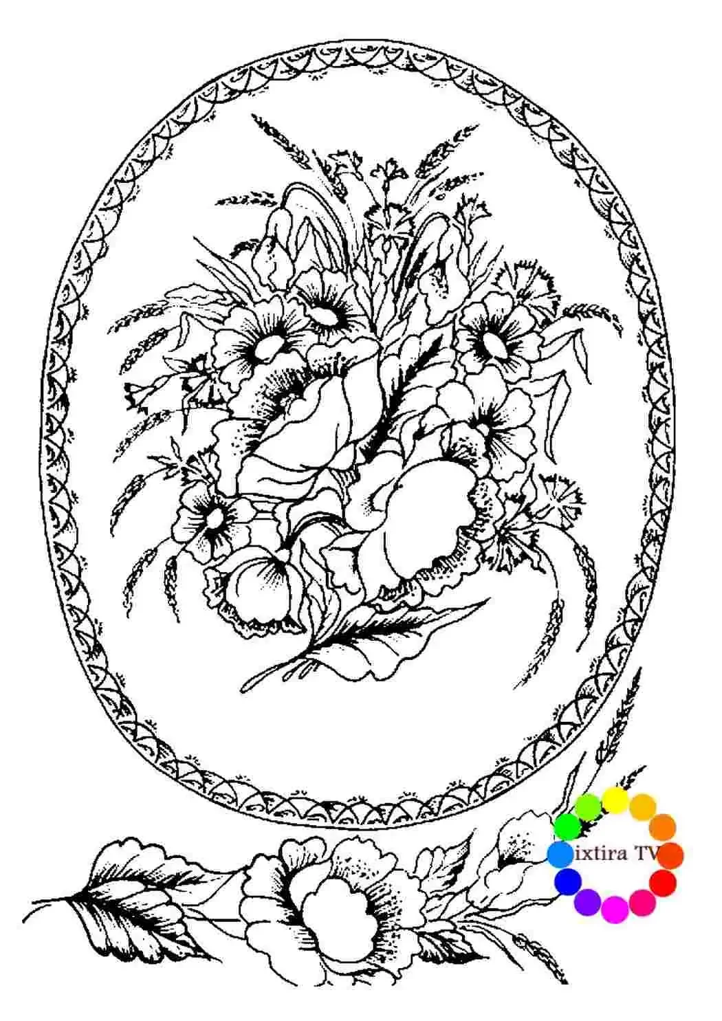 Петриковская роспись трафареты