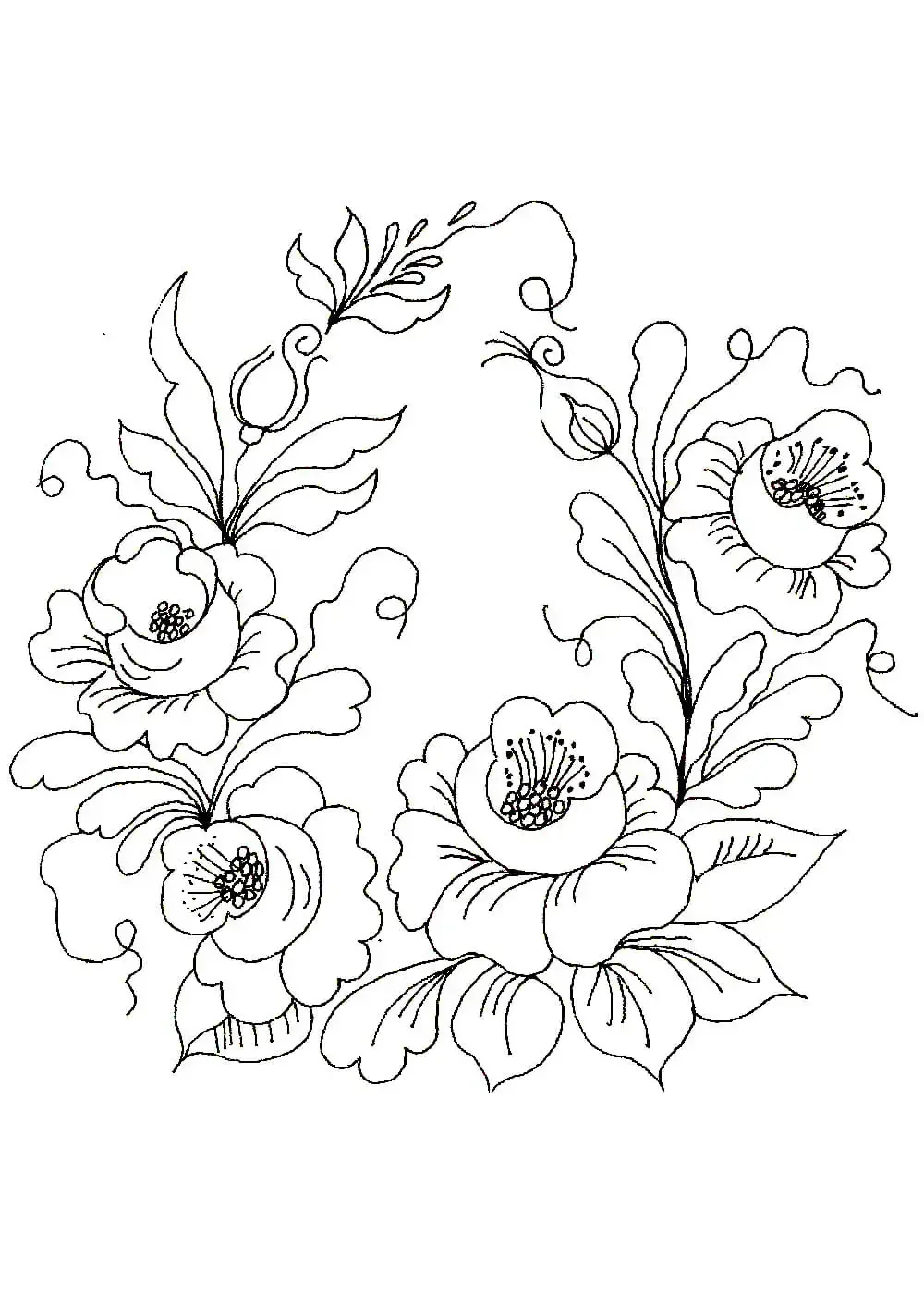 Урало Сибирская роспись на ткани