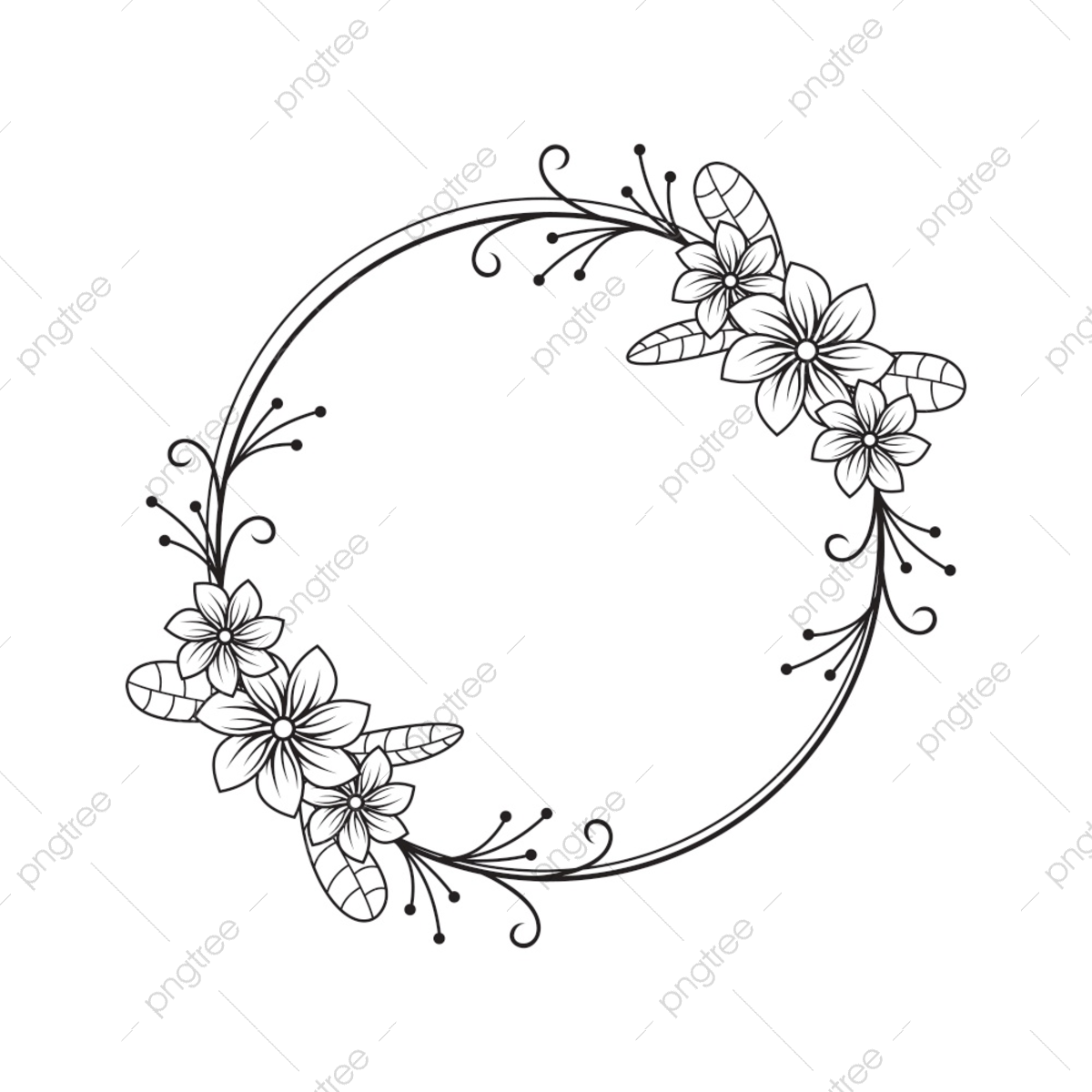 Венок карандашом