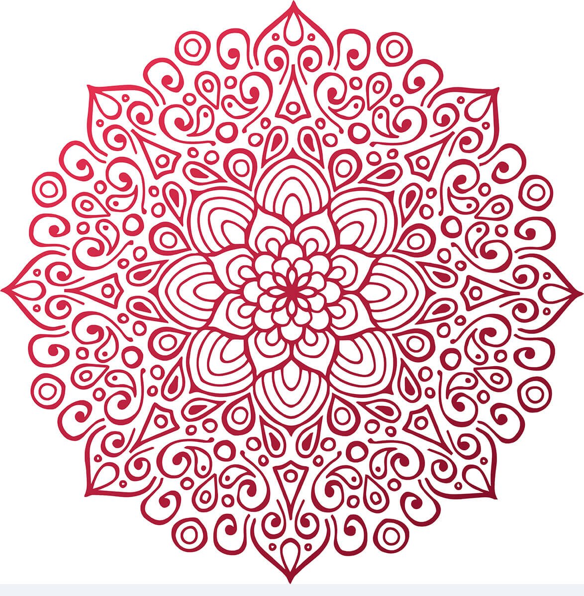 Мандала трафарет