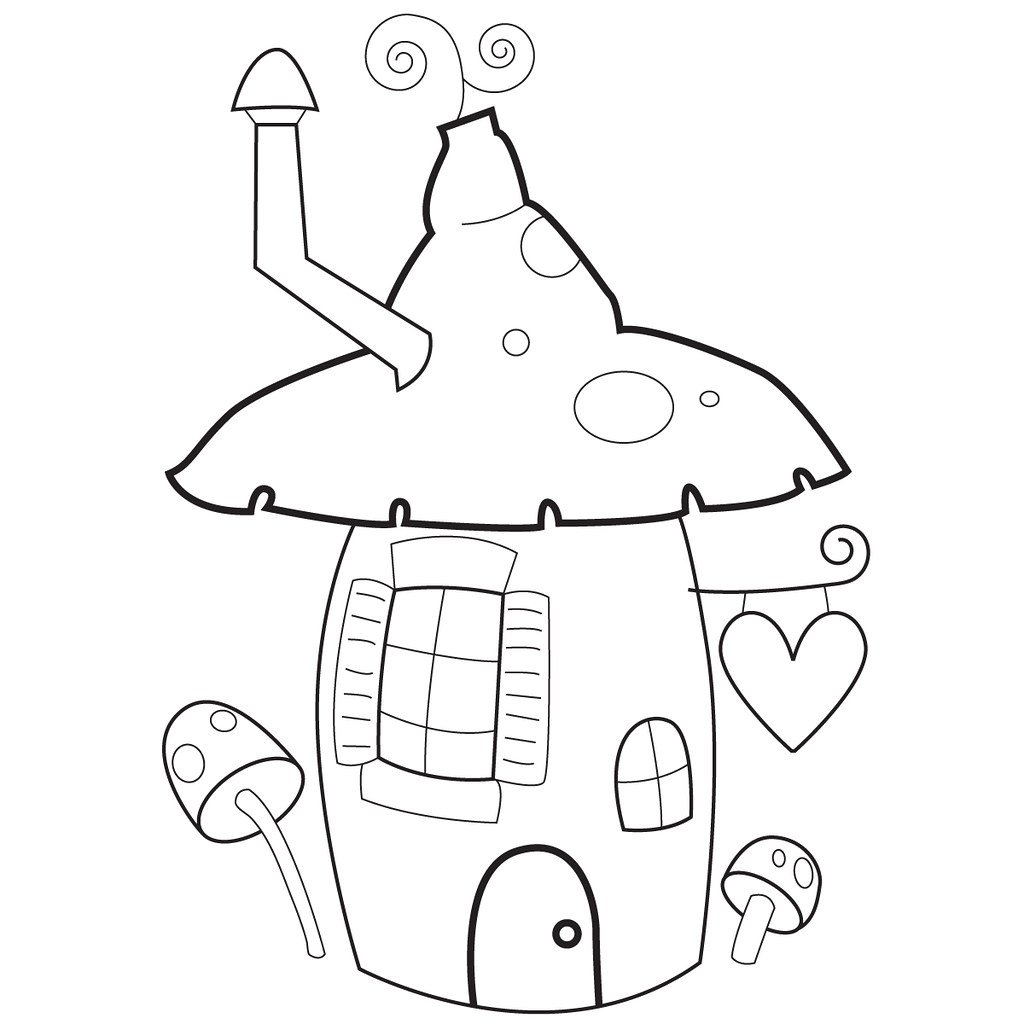 Волшебный домик раскраска