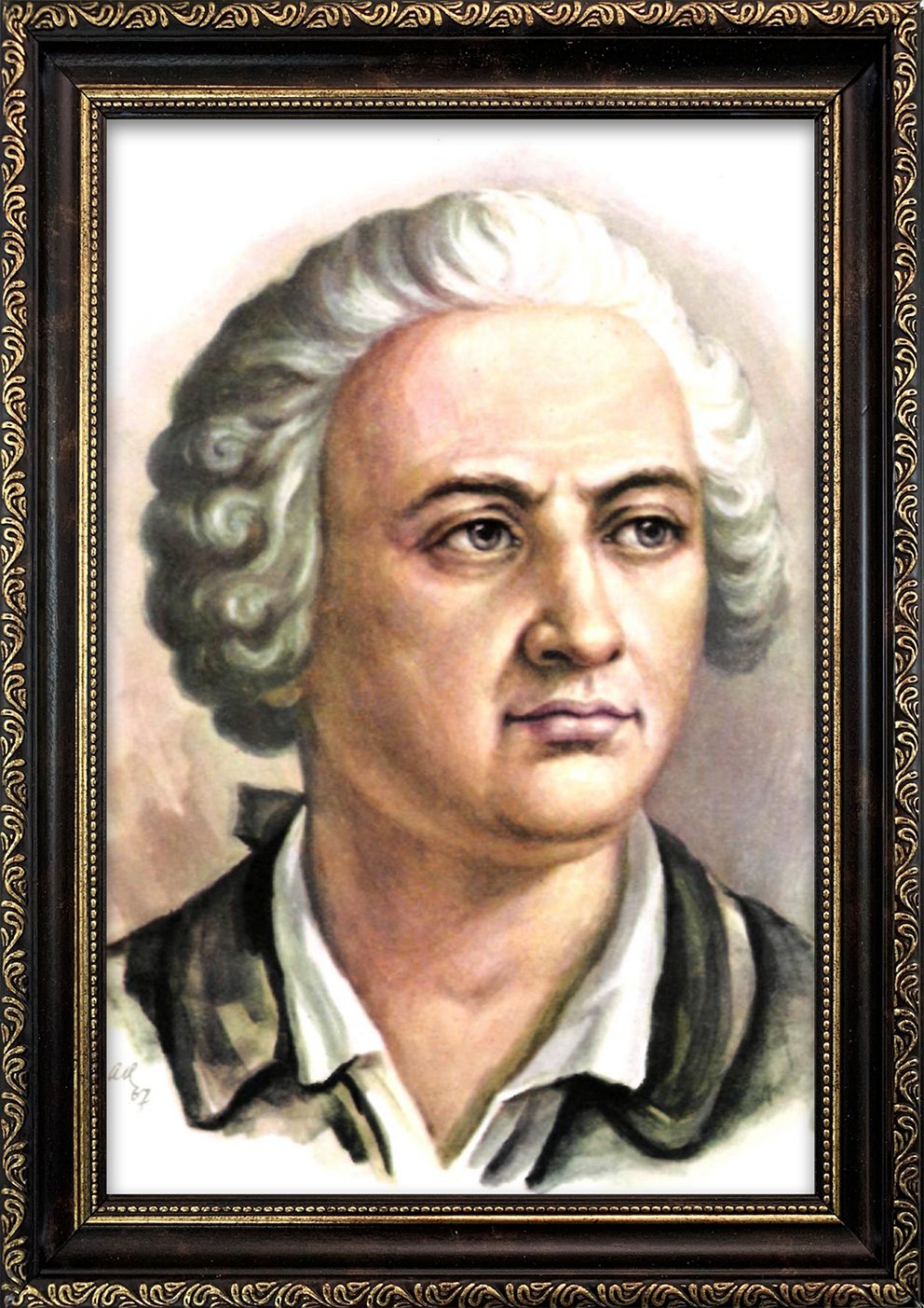 Ломоносов гравюра Шрейера