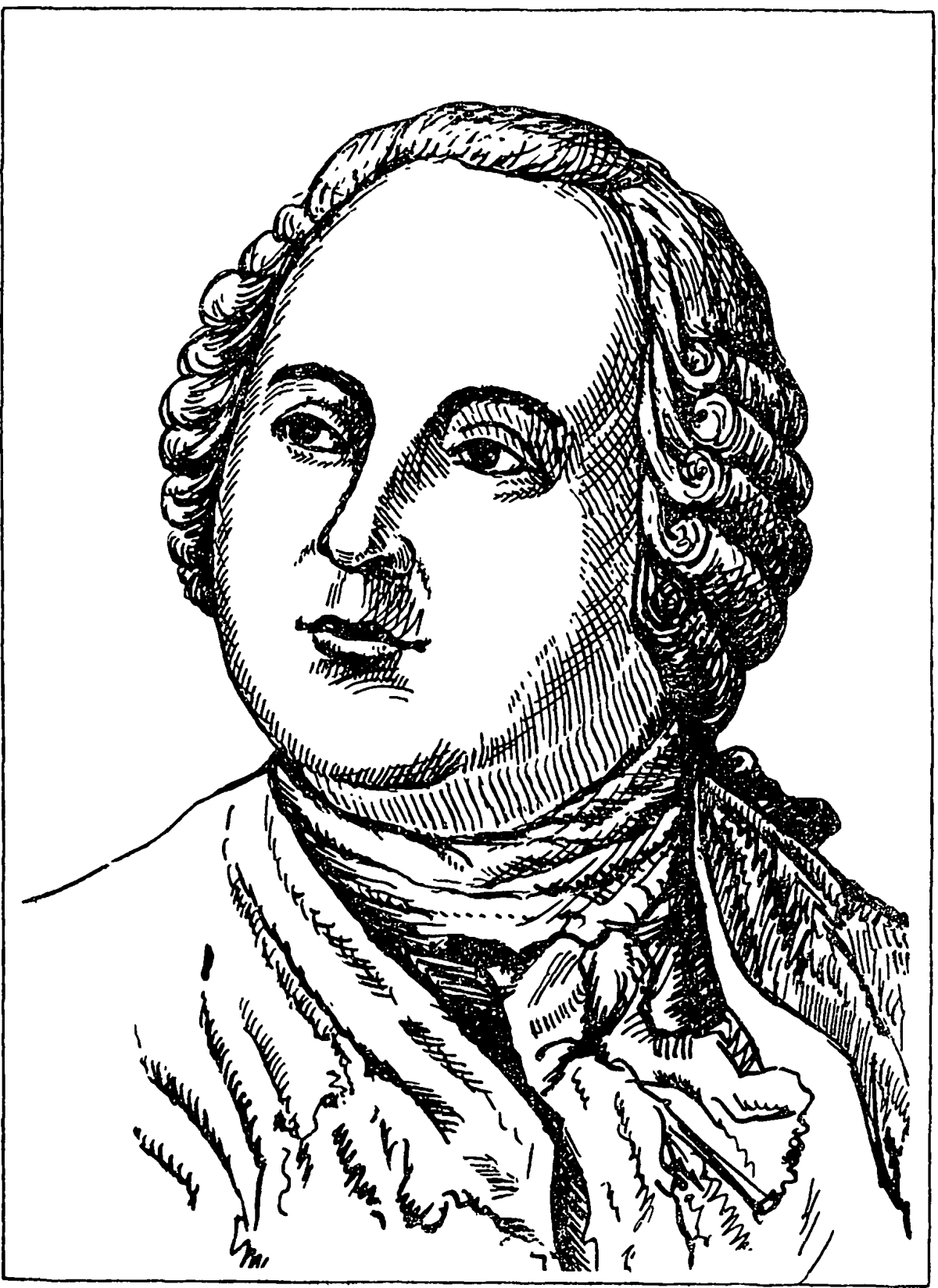 Ломоносов Михаил Васильевич портрет черно белый