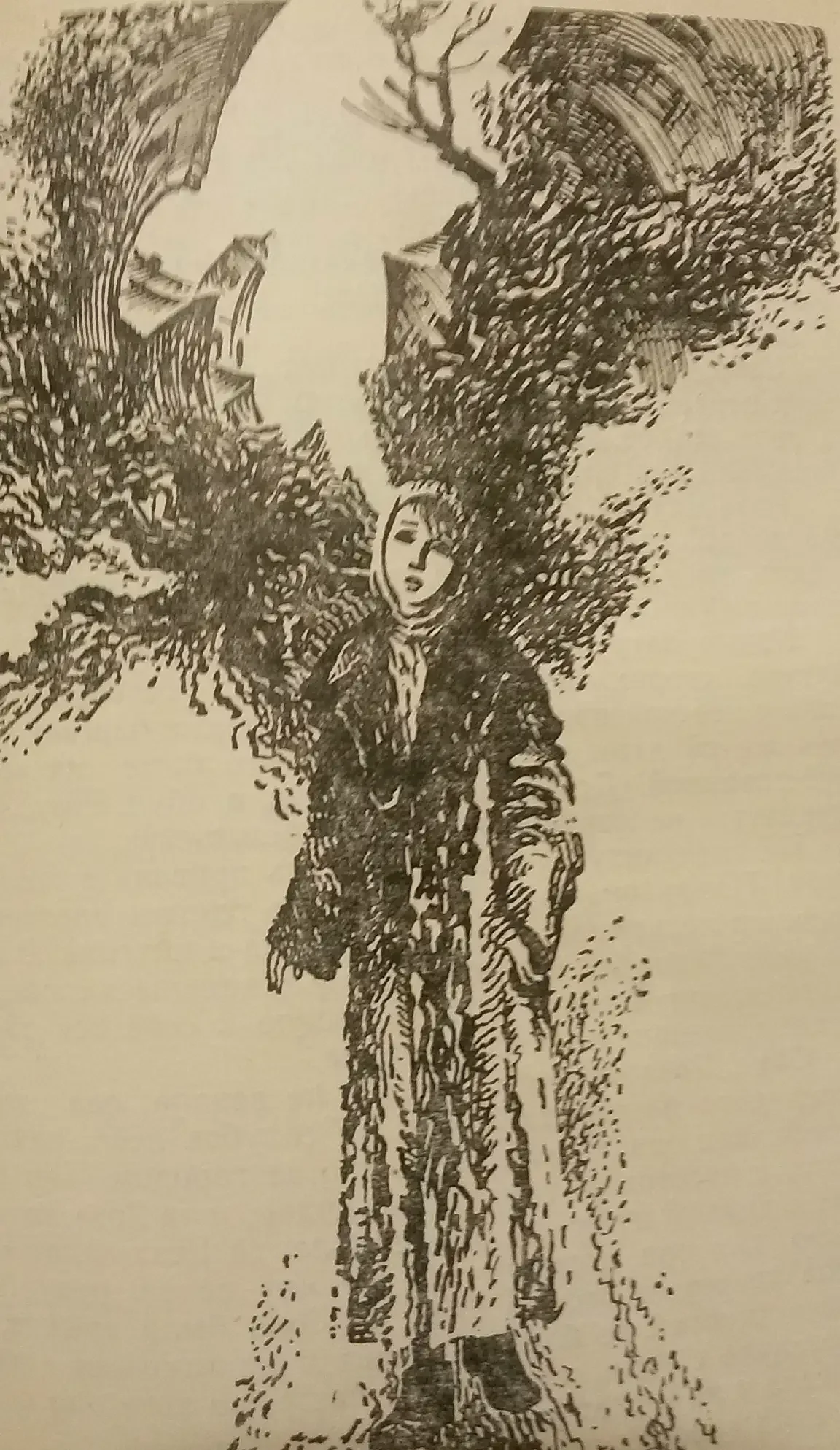 Девушка роза Платонов иллюстрации