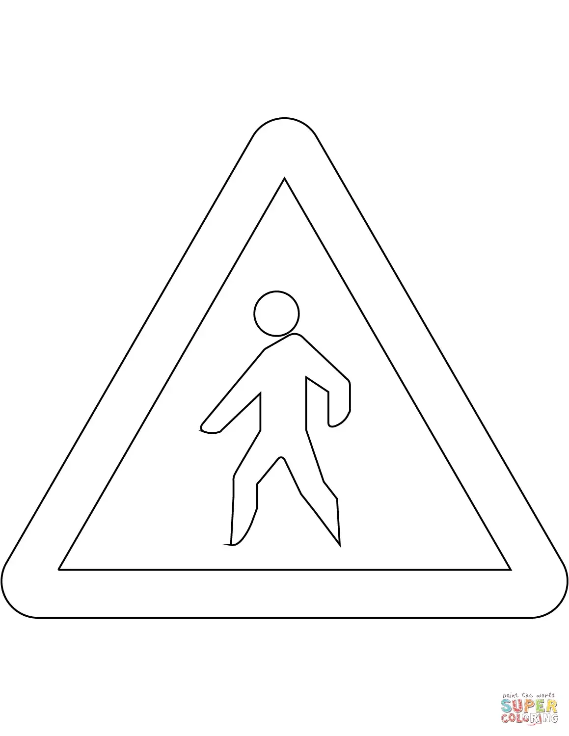 Дорожные знаки надземный переход раскраска