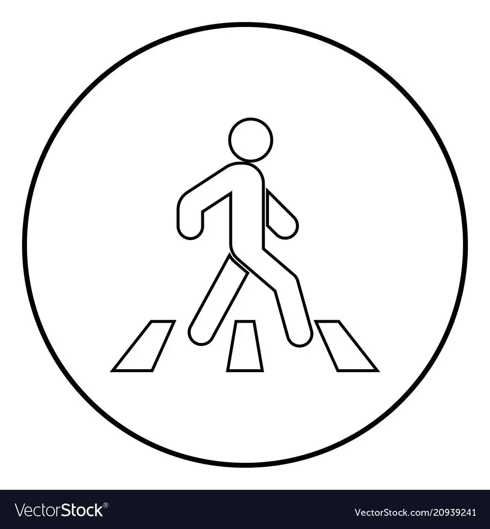 Знак движение пешеходов запрещено раскраска