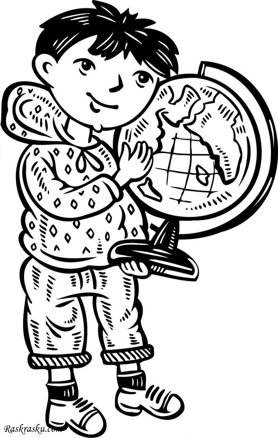 Ученик раскраска