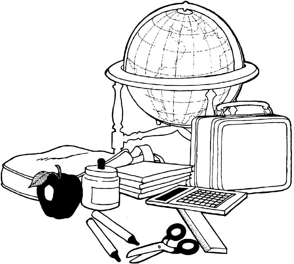 Контурное изображение глобуса